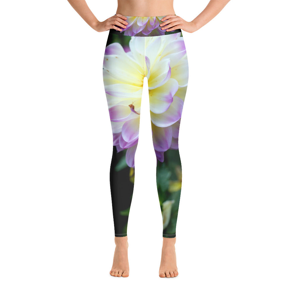 Mysterious Purple Forest Galaxy Leggings, Nature Inspired Yoga